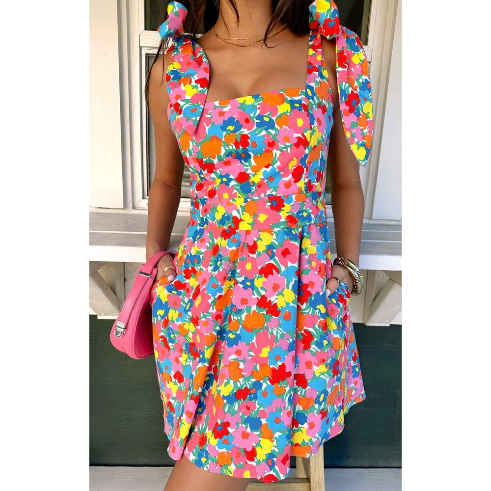Show Me Your Mumu Claire Mini Dress in Bright Begonias XS NWT - Picture 3 of 7